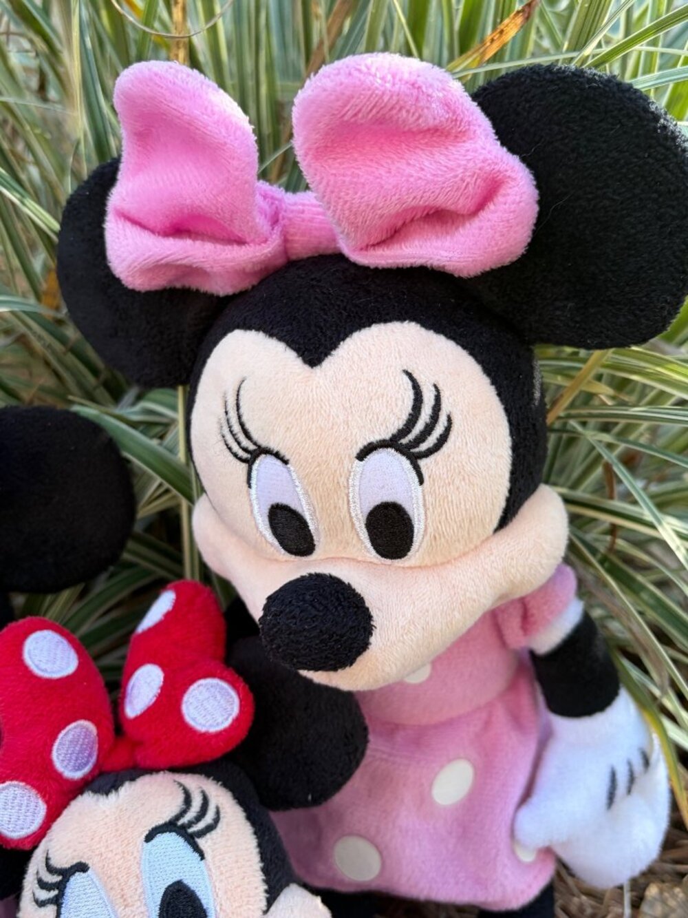 Three Minnie Mouse Plush Dolls In Pink & Red Outfits With Polka Dots S10 - Picture 5 of 9